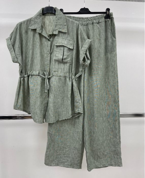 SET CAMICIA + PANTALONI 2 TASCHE PE260794
