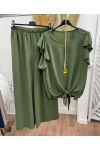 ENSEMBLE TOP + PANTALON + COLLIER OFFERT PE260798