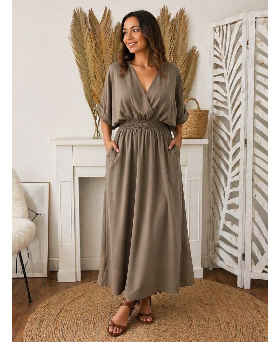 LONG DRESS 2 POCKETS PE260803