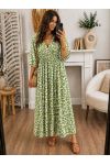 VESTIDO DE GASA DE ALGODÓN CON PATRÓN DE LEOPARDO PE260800