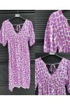 ROBE GAZE DE COTON MOTIF LEOPARD PE260800