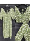 ABITO IN GARZA DI COTONE CON MOTIVO LEOPARDO PE260800