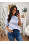TOP MAILLE RAYURES PE1447