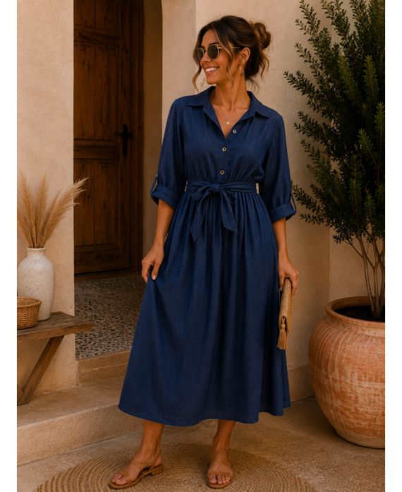LONG TENCEL DRESS PE26773