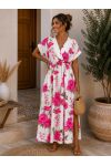 GEMUSTERTES SCHLITZKLEID PE1448