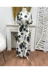 WZORZYSTA SUKIENKA Z ROZCIĘCIEM PE1448