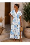 VESTITO A FESSURA CON MOTIVI PE1448