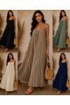 VESTIDO LARGO PLISADO SS1450