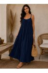 VESTIDO LARGO PLISADO SS1450