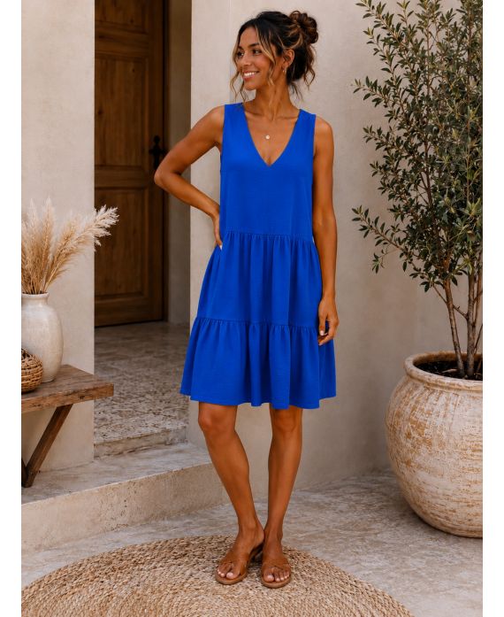 Vestido de escote en V SS1454