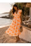 BAUMWOLL-GAZE-MAXIKLEID PE1455