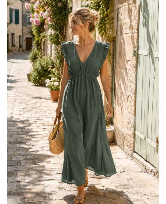 KATOENEN GAAS MAXI JURK PE1457