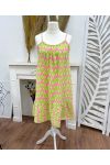 NEON PRINT COTTON GAUZE DRESS PE255287