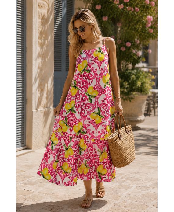 VESTIDO LARGO ESTAMPADO PE255283