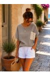 PE255281 LACE POCKET TOP