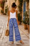 PANTALON FLUIDE IMPRIME FOULARD PE255279