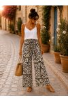 FLOWING PANTS WITH SCARF PRINT PE255279
