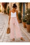 FLOWING PANTS WITH SCARF PRINT PE255279
