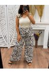 FLOWING PANTS WITH SCARF PRINT PE255279