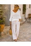 SWETER Z DZIANINY OPENWORK, PE260680