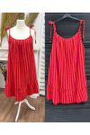 ROBE GAZE DE COTON RAYURES PE1473
