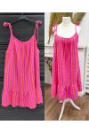 ROBE GAZE DE COTON RAYURES PE1473