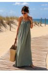 MAXI DRESS WITH COTTON GAUZE PE1474