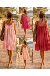 STRIPED COTTON GAUZE DRESS PE1473