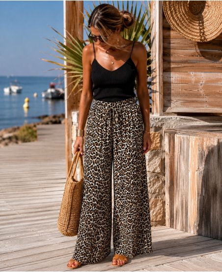 PANTALONES LEOPARD PE1476 FLUIDOS