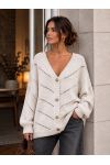 GILET MI-LONG AJOURE AH271001