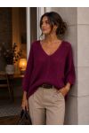 3/4-ÄRMELIGER V-HALS-PULLOVER AH271003