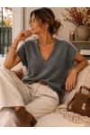 PULLOVER MANCHES COURTES ALPAGA AH271008