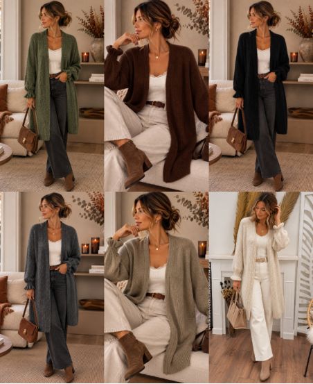CARDIGAN DI LANA DI MEDIA LUNGHEZZA AH271009