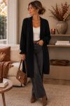 GILET MI-LONG LAINE AH271009