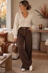 IMPACCHIA 4 PANTALONI A GAMBA LARGA + CINTURA LIBERA S-M-L-XL AH271010
