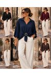 BLOUSE + BUCKLE ACCESSORY AH271017