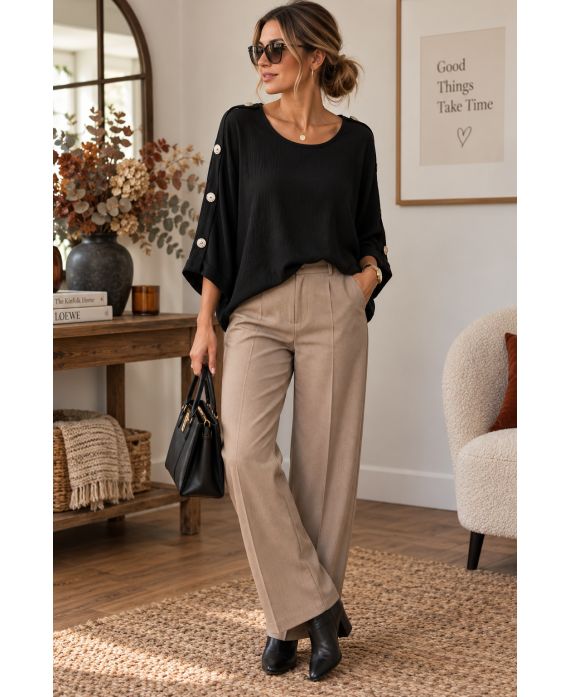 LOOSE TOP WITH BUTTONS AH271018