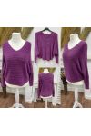 LUREX V-NECK PULLOVER AH271024