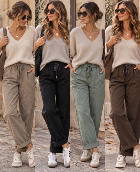 LOCKERE, LEGERE PLISSIERTE HOSEN AH271025