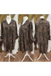 TUNIKA Z NADRUKIEM WISKOZY, DŁUGA 1 KIESZEŃ AH271026