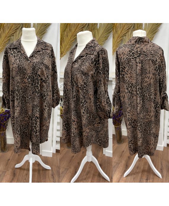 VISCOSE PRINTED TUNIC LONG 1 POCKET AH271026