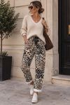 PRINTED SUEDE PANTS AH271030-4
