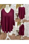 LOOSE V-NECK STUDDED TUNIC AH271042