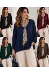 LOOSE TUNIC WITH INTEGRATED SCARF AH271043