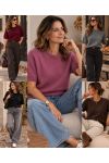 PULLOVER ALPAGA MANCHES COURTES AH271041