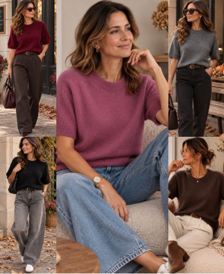 PULLOVER ALPAGA MANCHES COURTES AH271041
