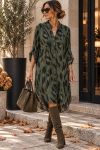 VISCOSE SHIRT DRESS WITH AH271045 PRINT