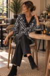 TOP LARGO IN PIZZO A V CON AH271049