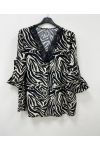 TOP LARGO IN PIZZO A V CON AH271049