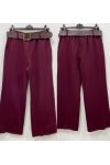 PACK 4 PANTALONS LARGE + CEINTURE S-M-L-XL AH271047